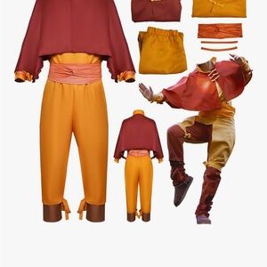 Men's Costume Set - Red and Orange